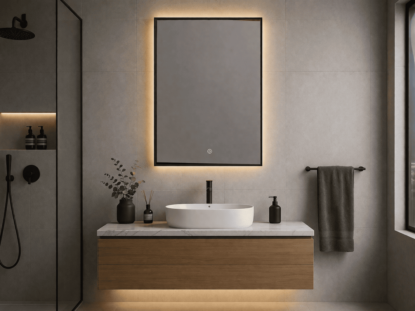 Espejo LED Edge Black